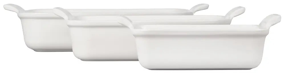 Le Creuset Heritage Stoneware Rectangular Dishes - Set of 3 - Bread & Loaf Pans