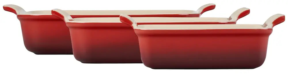 Le Creuset Heritage Stoneware Rectangular Dishes - Set of 3 - Bread & Loaf Pans