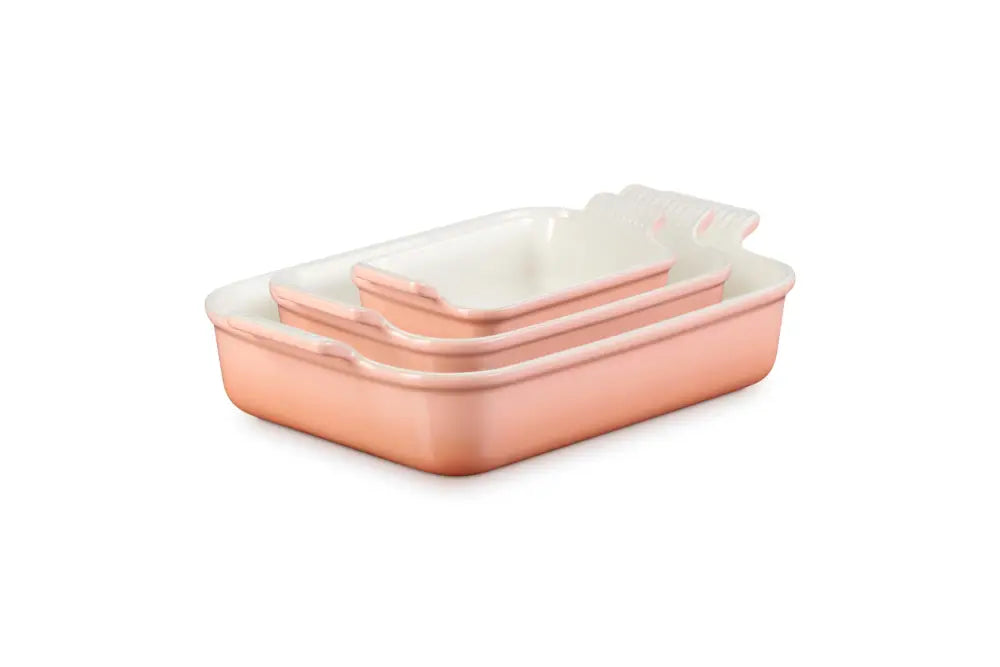 Le Creuset Heritage Stoneware Rectangular Dishes - Set of 3 - Bread & Loaf Pans