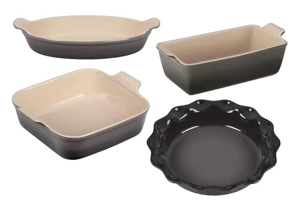 Le Creuset Stoneware 4 PC Heritage Bakeware Set - Oyster