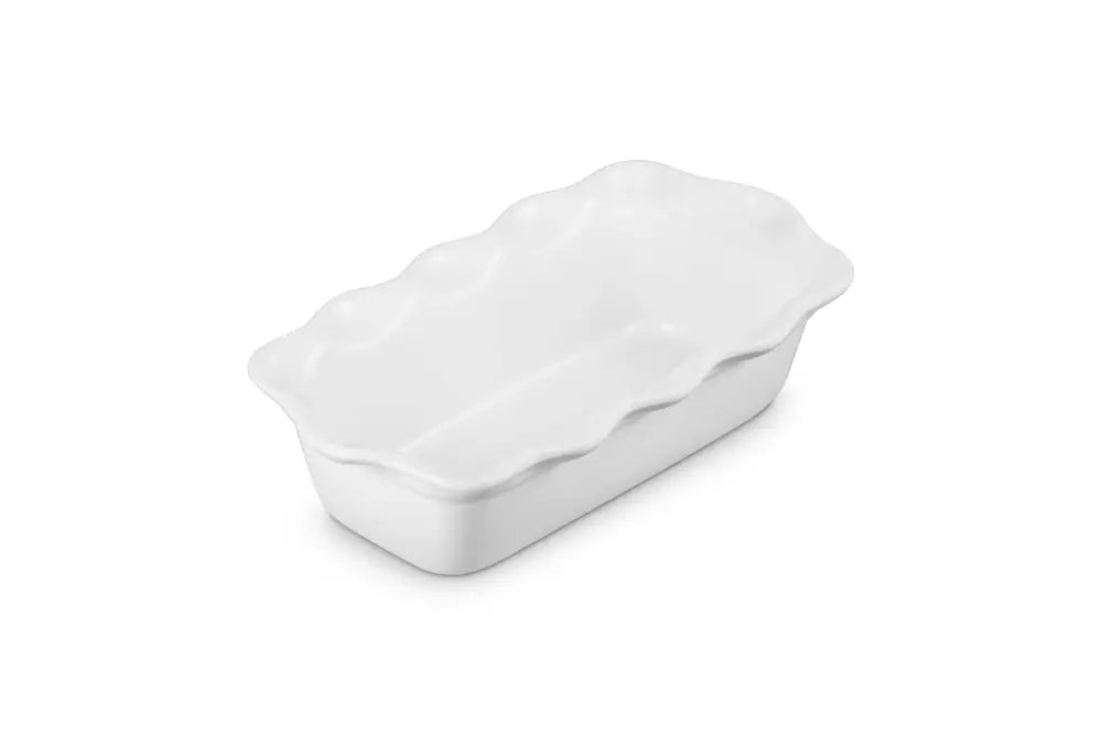 Le Creuset Stoneware Set of 2 9’’ Heritage Fluted Pie and 9’’ Fluted Loaf Dish
