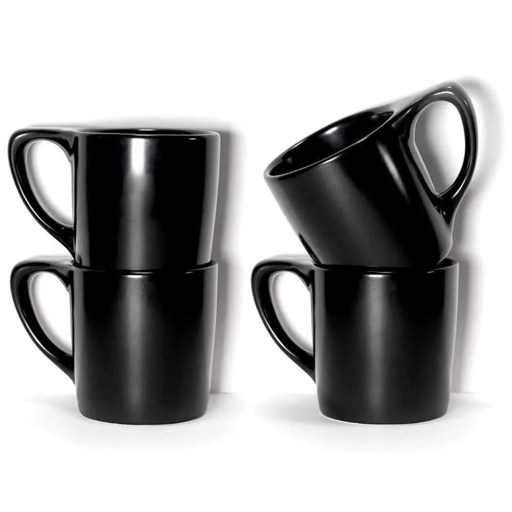 notNeutral Lino 10 oz. Coffee Mug - Matte Black / 4-pack - Drinkware