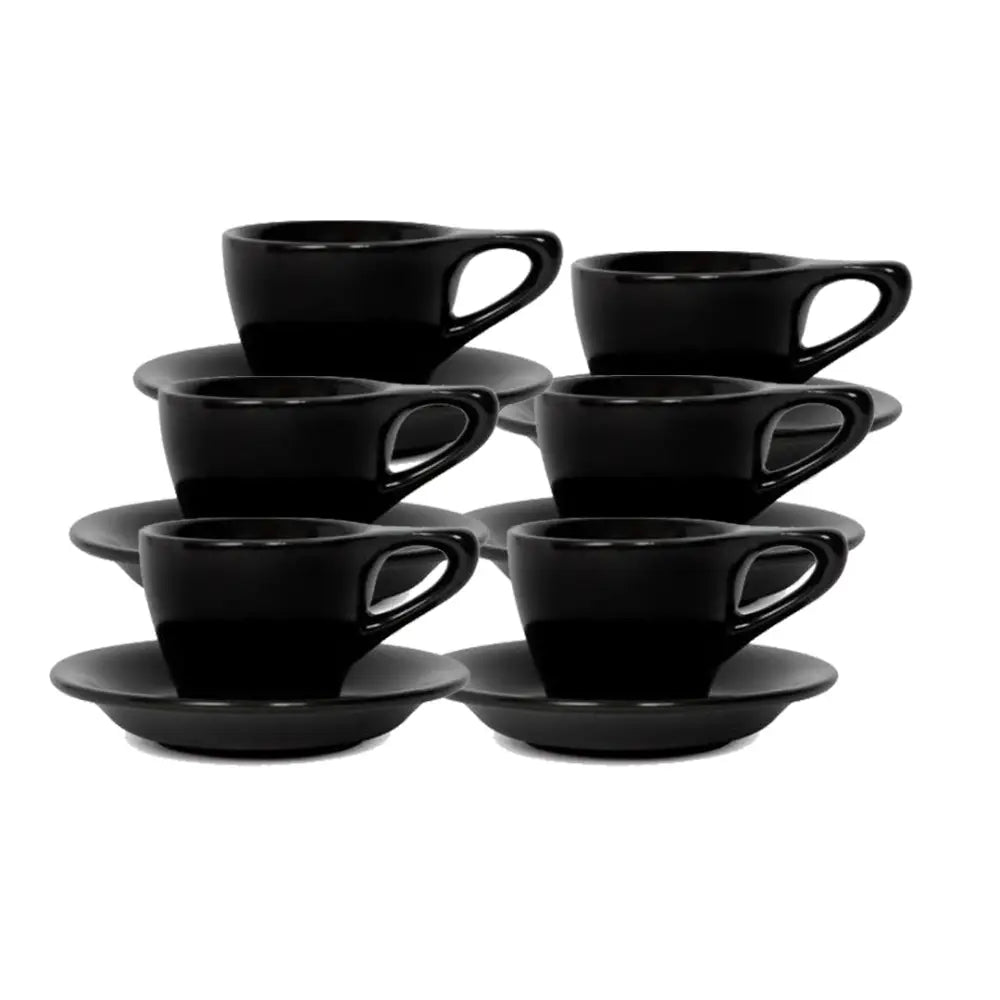 notNeutral Lino Espresso Cup & Saucer - Black / Set of 6 - Drinkware