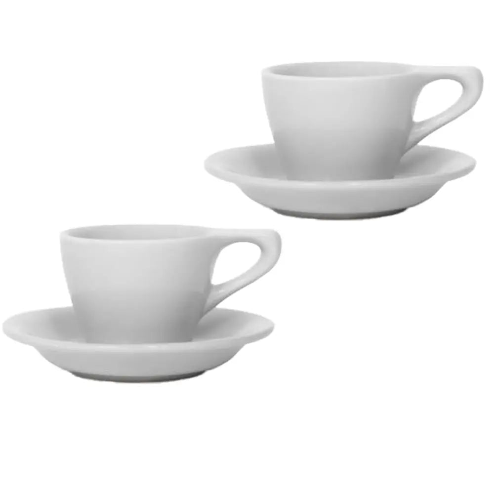 notNeutral Lino Espresso Cup & Saucer - Light Gray / Set of 2 - Drinkware
