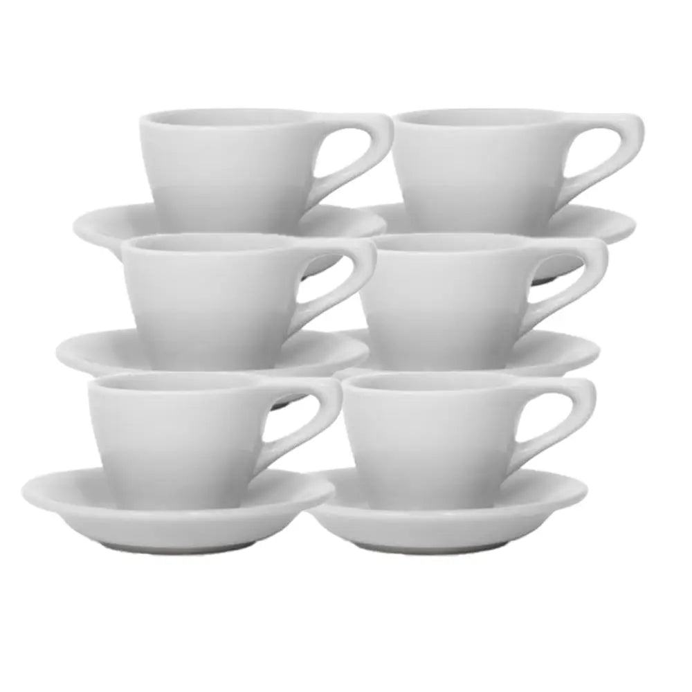 notNeutral Lino Espresso Cup & Saucer - Light Gray / Set of 6 - Drinkware