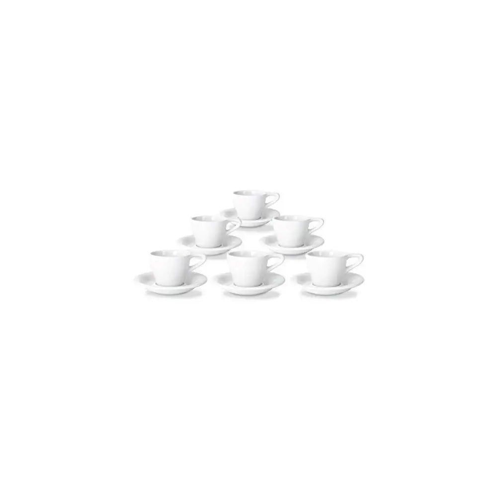 notNeutral Lino Espresso Cup & Saucer - White / Set of 6 - Drinkware
