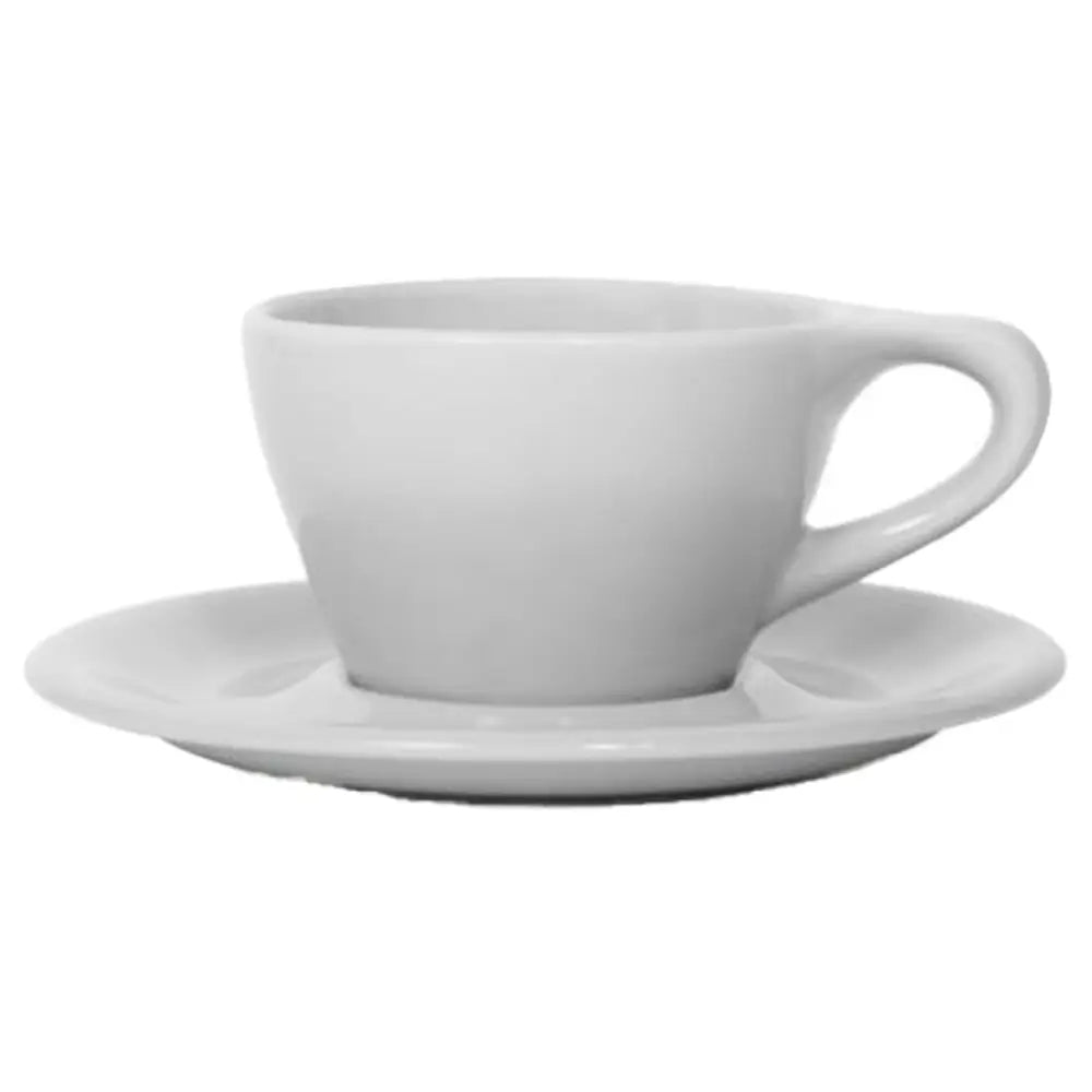 notNeutral Lino Latte Cup & Saucer 8 oz - Light Gray / Set of 1 - Drinkware